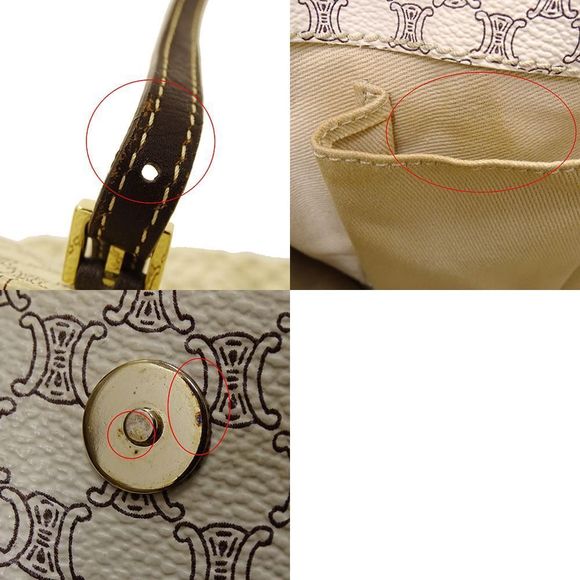 Celine Bag Women's Brand Tote Bag Macadam Ivory White White Commuter School - Picture 10 of 10